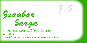 zsombor sarga business card